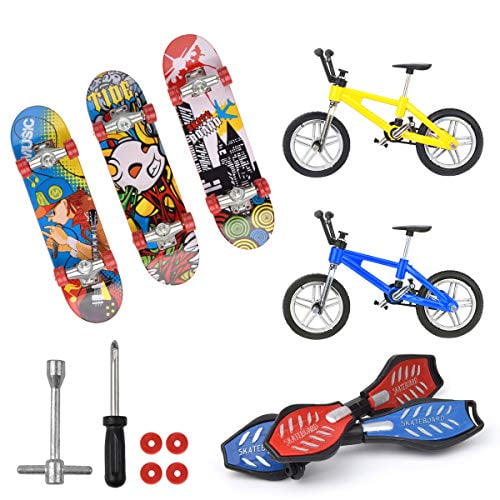 Hotusi Mini Finger Sports Skateboards/Bikes/Swing Boards for Party Favors Educational Finger Toy