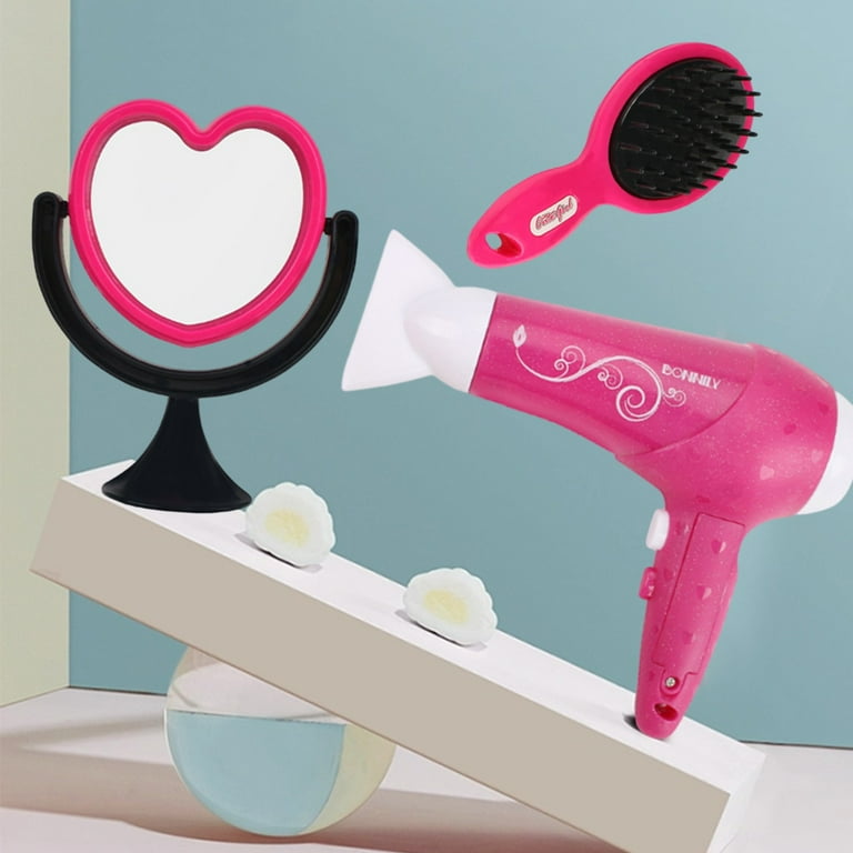 Hair Straightener Kids Hair Dryer Beauty Salon Playset For Girls