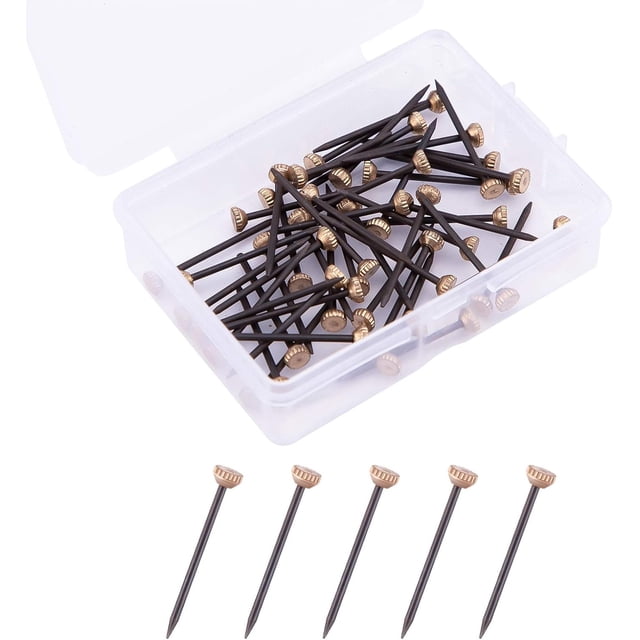 50 Uds. De clavos para colgar cuadros, soluciones para colgar cuadros, perchas para marcos de fotos de yeso con caja de almacenamiento de plástico