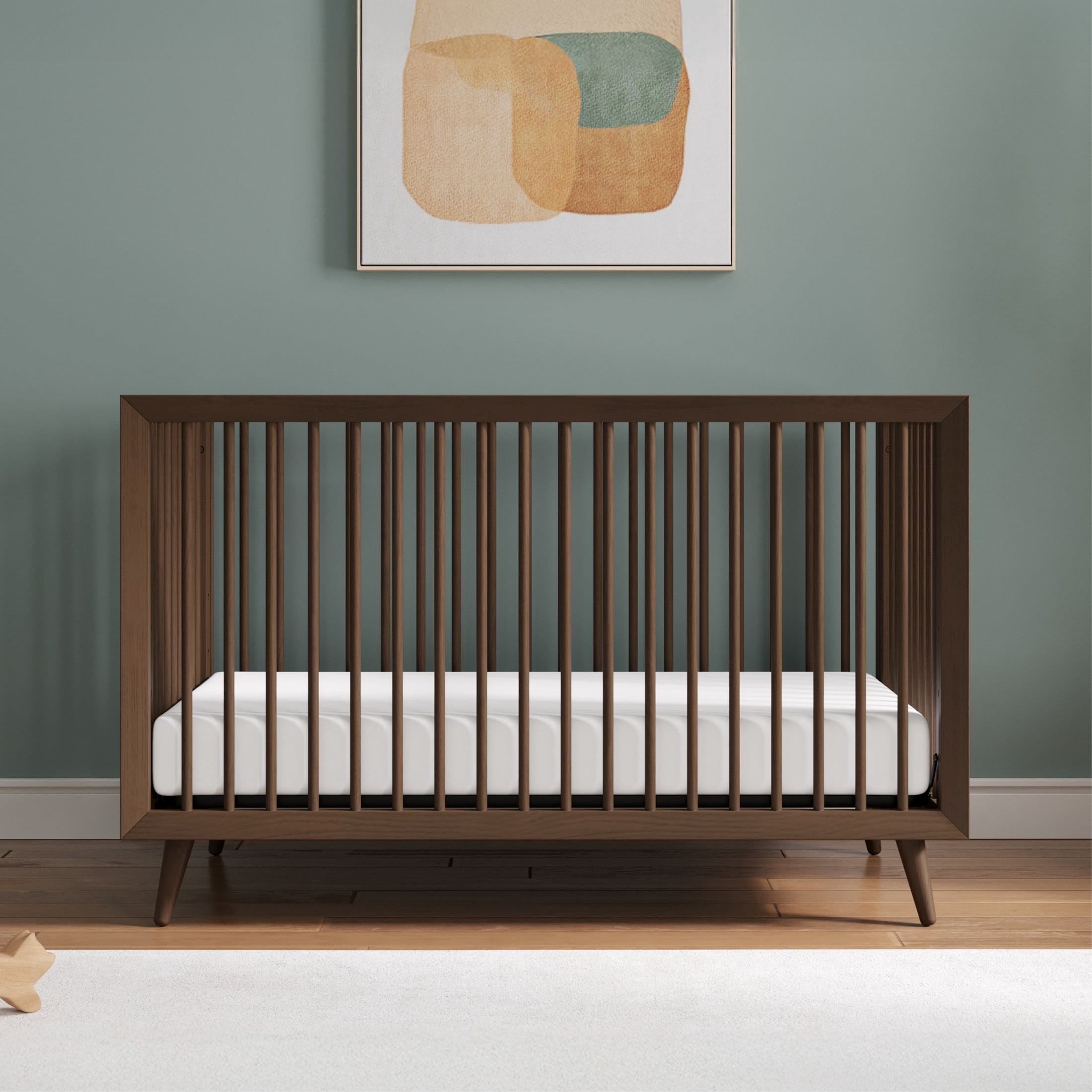 Child Craft Cranbrook Crib and Dresser Nursery Set, 4-in-1 Convertible Crib with 6-Drawer Dresser, Toasted Chestnut, 2-Piece