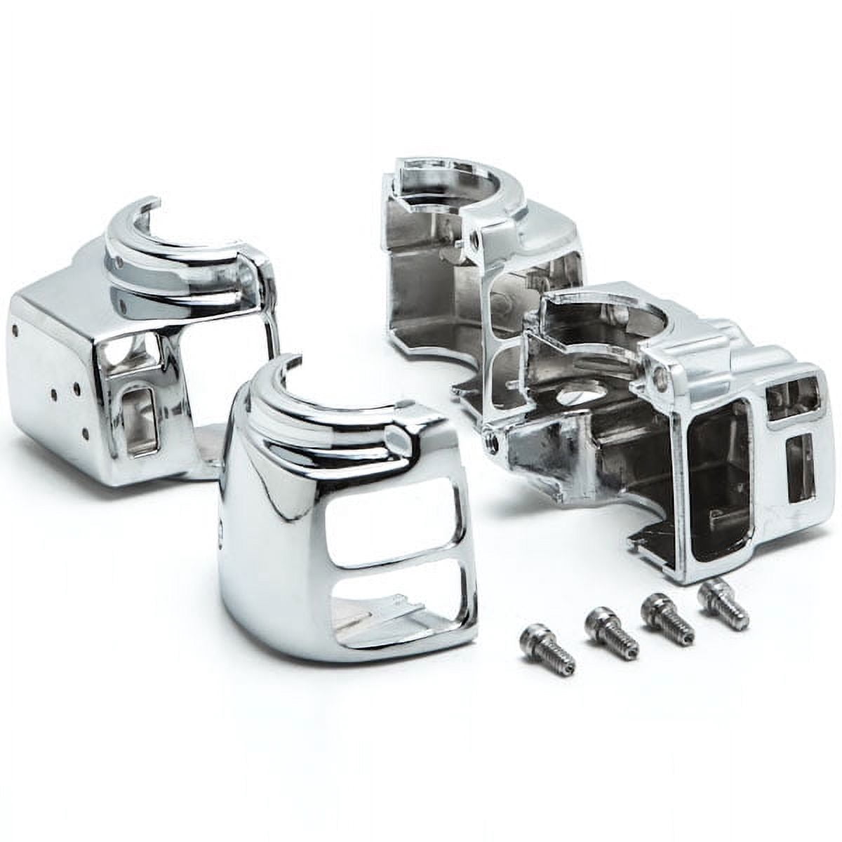 KiWAV Chrome Switch Housing For Harley-Davidson Dyna, Softail & XL Models - Replacement Hand Control Housing, OEM# 71826-11 Compatible