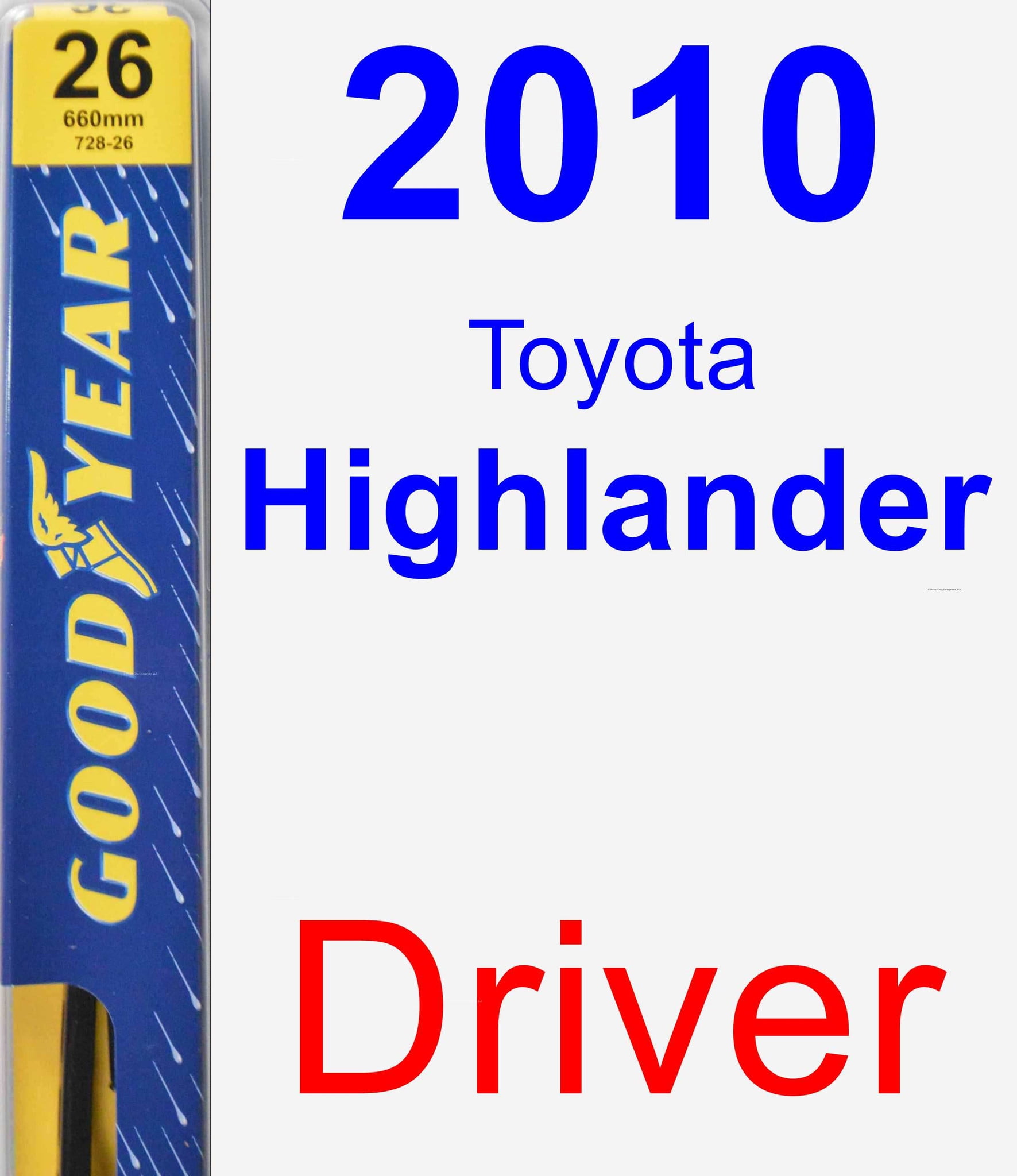2010 Toyota Highlander Driver Wiper Blade Premium
