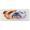 thumbnail image 1 of English Bulldog Kitchen Mat, Bicolor Cartoon Style Bulldog Portrait Abstract Animal Design, Plush Decorative Kitchen Mat with Non Slip Backing, 47" X 19", Muave Brown, 1 of 1