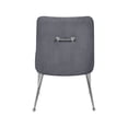 thumbnail image 7 of Meridian Furniture Ace Gray Velvet Dining Chair with Chrome Legs (Set of 2), 7 of 7