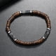 thumbnail image 1 of Xiao Hua Pulsera de cuentas de concha de coco hecha a mano para apilar, pulsera ajustable tejida a mano para mujeres y hombres-R, 1 of 5