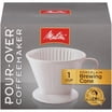Melitta Porcelain #2 Cone Brewer - Pour Over Coffee Maker For Single Cup, Dishwasher Safe, Includes Filters