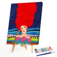 thumbnail image 2 of Cuadros Decorativos Pintura al óleo de bricolaje por números Redhead Girl Coded Acrylic Drawing Gifts (S578) Wdftyju embutido en tela, 2 of 9