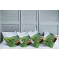 thumbnail image 6 of Ambesonne Nature Throw Pillow Cover 4 Pack, Boats Lake Forest Serene, 18", Fern Green Cinnamon, 6 of 6