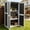 Black & White (18.3"D x 34.3"W x 63.1"H), variant on Aivituvin Outdoor Storage Cabinet Upgraded with Metal Frame Durable Storage Shed with Floor and Adjustable Shevels Waterproof Garden Tool Shed
