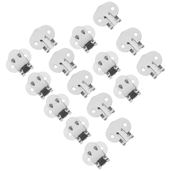 FELTECHELECTR 26PCS Shoe Clips Large Flat Blank Stainless Steel Metal Clips Shoe Supplies for DIY Craft Project