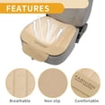 thumbnail image 4 of Ofertas Únicas 1 Pc 49.5x57cm Cojín Universal para Asiento de Automóvil - para Protección de Asiento de Conducción en Viajes en Coche Antideslizante - Cuero Sintético Suave Beige, 4 of 7