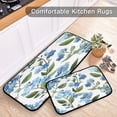thumbnail image 6 of Kitchen Floor Mat 2 Sets Carpet Floor Mat Kitchen Mat Bathroom Mat Living Room Mat Bedroom Mat Absorbent Delicate Fabric No Ball Beautiful Blue Flowers Cute, 6 of 7