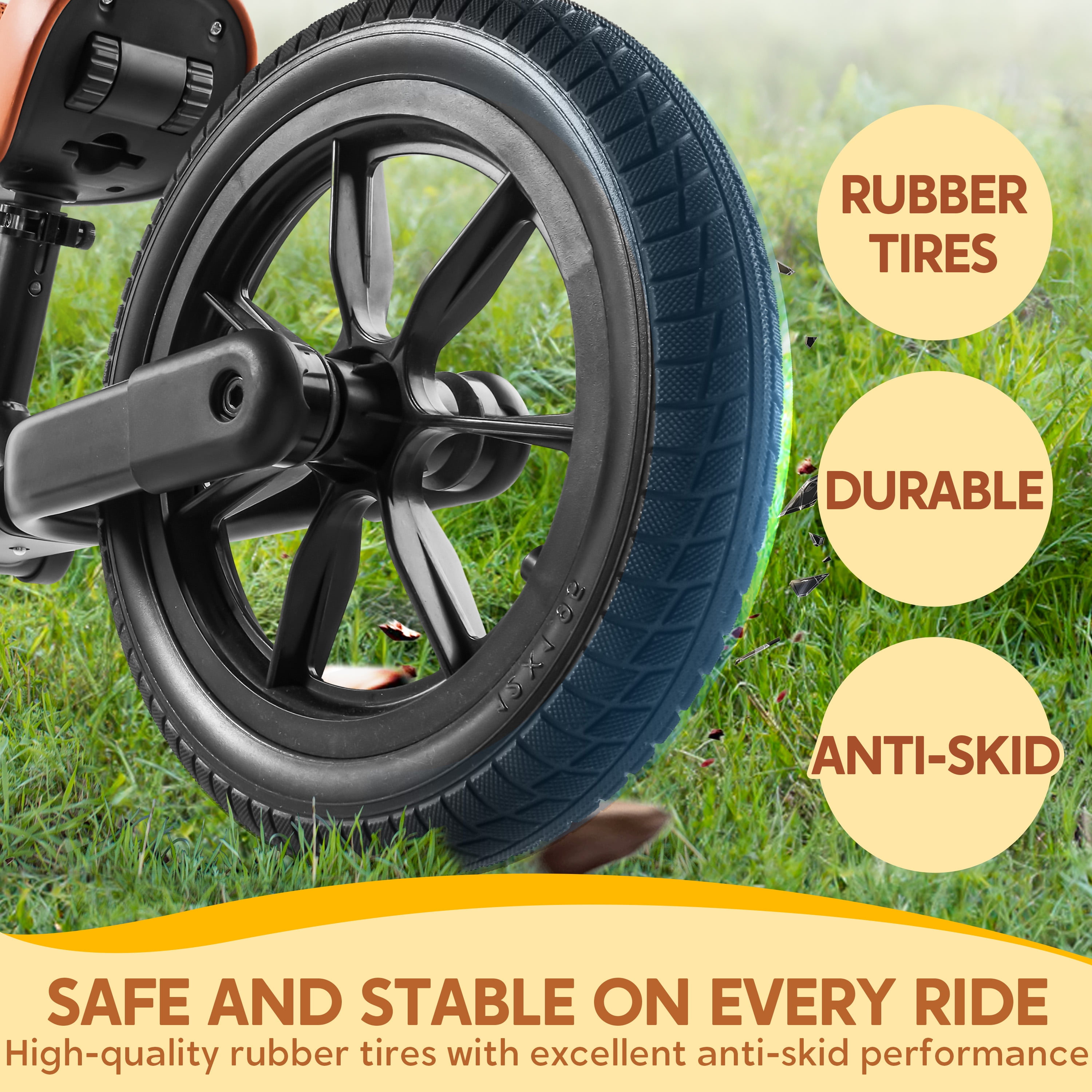Syncfun Balance Bike, Lightweight Toddler Bike for 2 to 5 Years Kids No Pedal Riding Toys with 12" Anti-Skid Wheels, Boys & Girls Gifts, Black