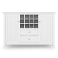 thumbnail image 5 of WyndenHall  Freemont SOLID WOOD 54 inch Wide Transitional Sideboard Buffet and Wine Rack - 54 W x 17 D x 36 H White, 5 of 5