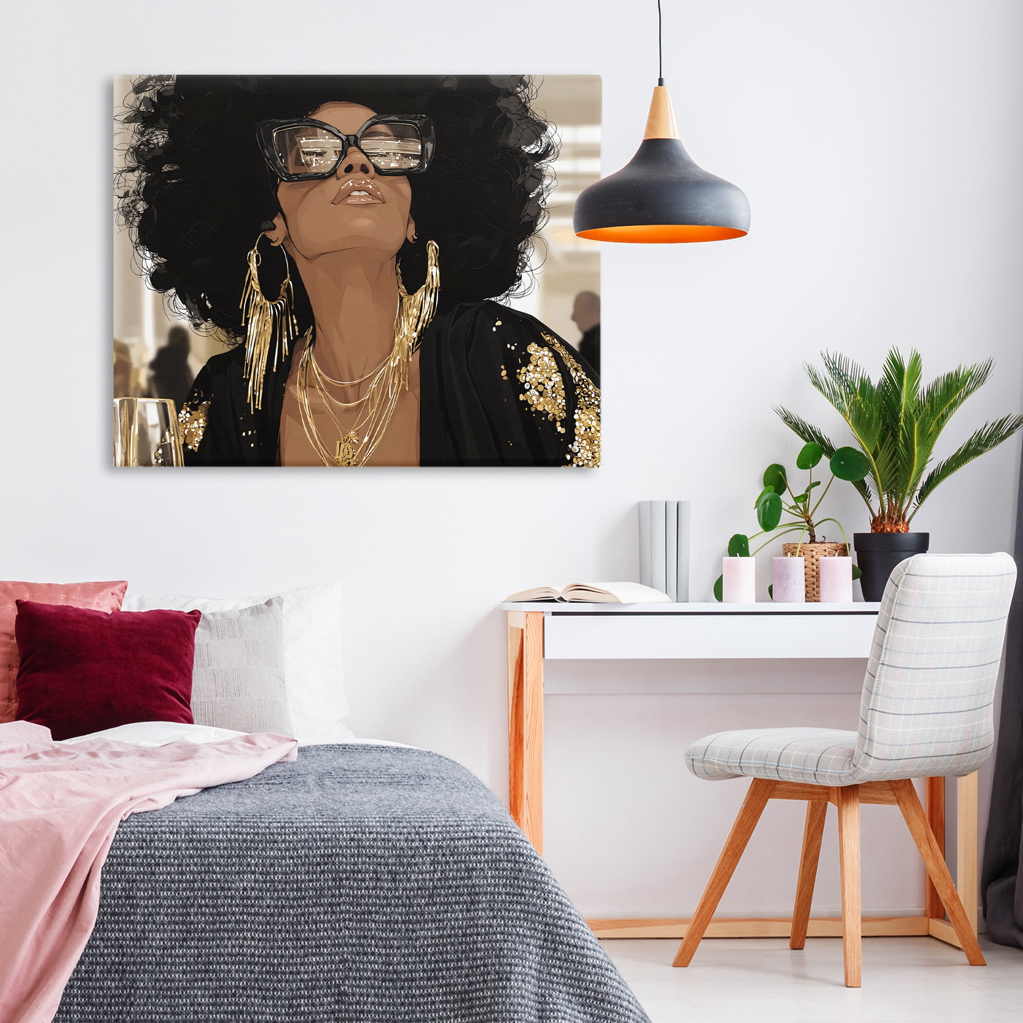 Stupell Industries Full Of Confidence Beautiful Woman Canvas Wall Art, design by Franklyn Gregory