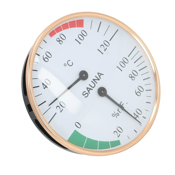 Indoor Hygrometer , 20-120 degrees Celsius Professional Sauna Temperature Humidity Meter for Greenhouse for Sauna Room