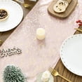 thumbnail image 4 of Mode Pink Dutch Fleece Table Runner, Glitter Metallic Foil Holiday Kitchen Dining Table Decoration for Home Party Decor 13x72 Inch, 4 of 8