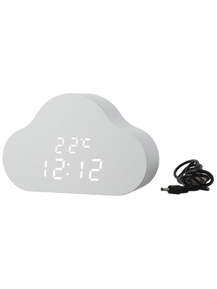 yaaqii AA14 New Cloud Alarm Clock Student Calendar Luminous LED Voice USB Digital Clock