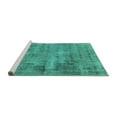 thumbnail image 2 of Ahgly Company Machine Washable Indoor Rectangle Abstract Turquoise Blue Modern Area Rugs, 3' x 5', 2 of 4