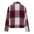 thumbnail image 4 of Goodtrade8 Womens Jackets Button Plus Size Bomber Jackets Plaid Long Sleeve Collared Casual Women Winter Tops, 4 of 6