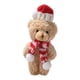 thumbnail image 1 of Adorno de oso de peluche, muñeco de oso de peluche, decoración para habitación de niños, peluche navideño coleccionable bufanda roja y blanca A, 1 of 9