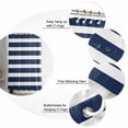 thumbnail image 6 of Shower Curtain Modern Classic Stripes Waterproof Shower Curtain Set with Hooks for Bathroom Showers,Stalls and Bathtubs,54x78InNautical Navy Blue and White, 6 of 9
