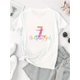 thumbnail image 2 of Camiseta Para Mujer Verano Suave Camiseta Con Cuello Redondo Para Mujer Para Caminar Por La CalleCreative English Colorful Pattern Printed Women'S Fashion Trendy Round Neck Short Sleeve, Simple Casu, 2 of 7
