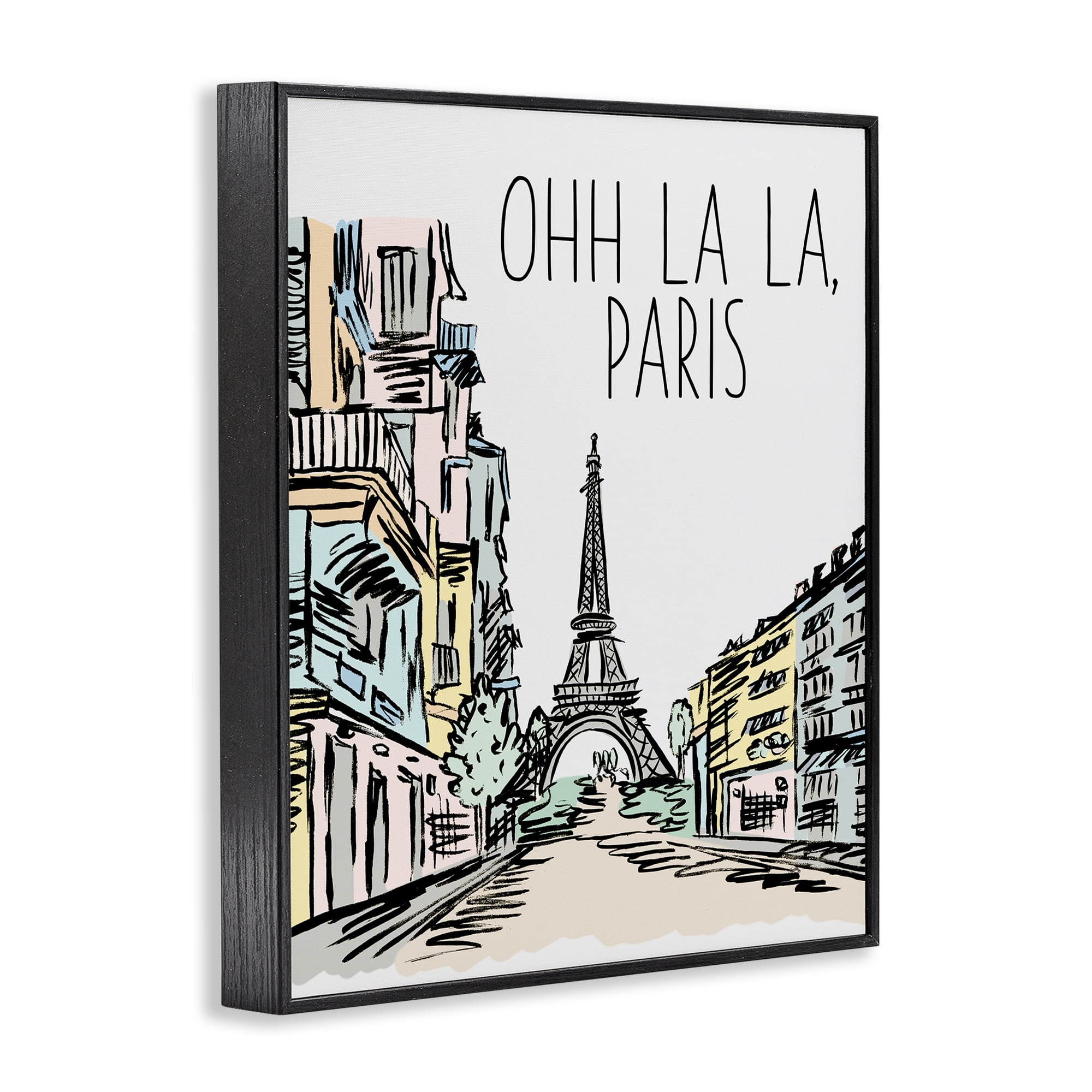 Stupell Industries Ohh La La Paris Black Framed Giclee Art, design by Elizabeth Medley