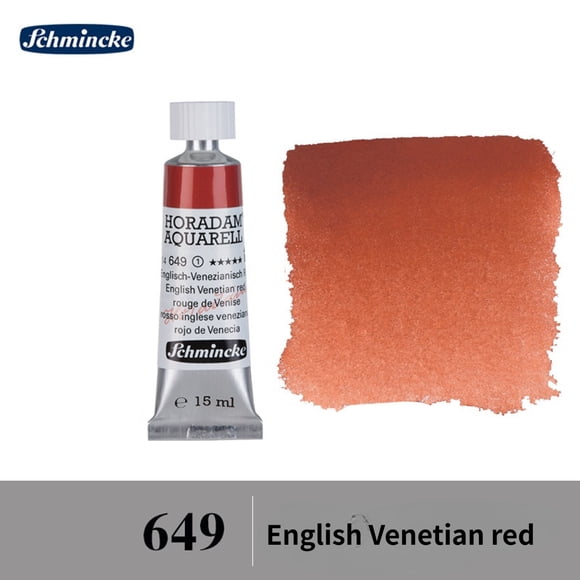 Schmincke Gouache, English Venetian Red, 15ml, Finest Gouache Color, Highest Concentration of Pigments, Luminosity and Depth of Color