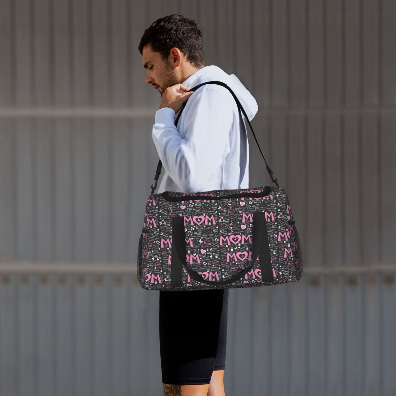 Fuzoiu Lovely Mom Ever Print Travel Duffle Bag,Carry On Tote Bags,Duffel Bag,Sport Gym Bag, Hospital Bag for Labor and Delivery, Overnight Bag,Luggage Bag