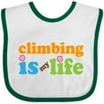 thumbnail image 3 of Inktastic Climbing Is My Life Boys or Girls Baby Bib, 3 of 4