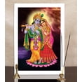 thumbnail image 6 of IBA Indianbeautifulart Radha Krishna Picture Frame Religious Poster White Wall Frame Deity Photo Frame Wall Decor&nbsp;For Home/ Office/ Temple-6 x 8 Inches, 6 of 7