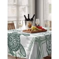 thumbnail image 6 of Sage Green Coastal Table Cloth, Sea Turtle Nautical Coral Summer Beach Waterproof Tablecloth for Rectangle Tables, Reusable Washable Fabric Table Cover for Restaurant Kitchen Dining Tables 60"x84", 6 of 6