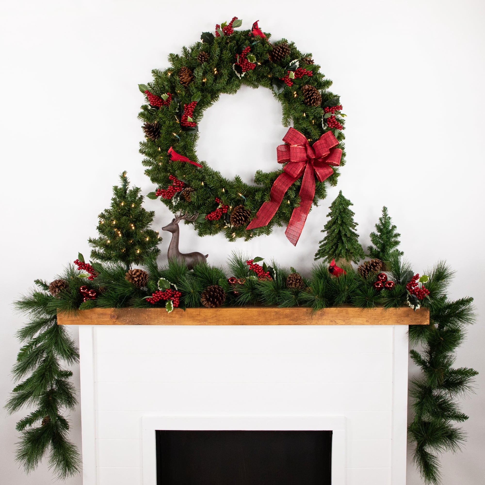 Northlight Pre Lit Artificial Canadian Pine Christmas Wreath
