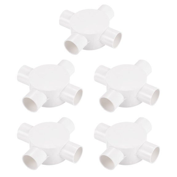 Conduit Box Junction Box 4 Way Round Wire Box Connector Circuit 25 mm Cable Management Electronic Projects of 5