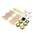 thumbnail image 1 of Smart Car Chassis, 6cm Wheels Diameter DIY Cars Base Kit DC Gear Motor 4pcs Driving Wheel  For Replacement, 1 of 8