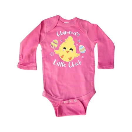 

Inktastic Happy Easter Glamma s Little Chick Gift Baby Girl Long Sleeve Bodysuit