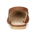 thumbnail image 2 of BLISSFUL STEP Women's Shoes Slingback Pointed Toe Flat Shoes Brown 10, 2 of 7