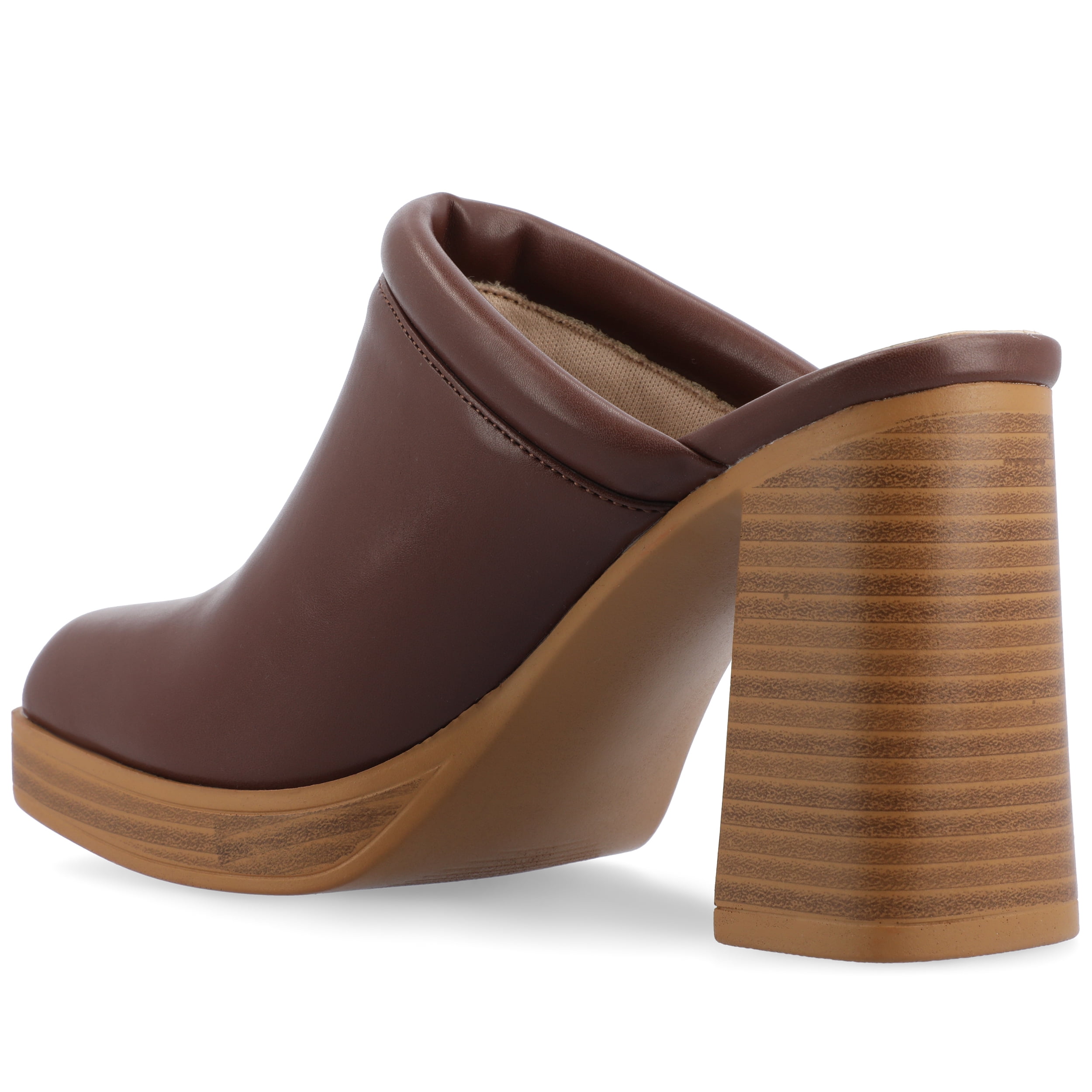 Journee Womens Izara Slip On Platform Mule Pumps