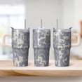 thumbnail image 2 of Bohemian Print 20oz Tumbler with Handle & Straws, Insulated Stainless Steel Travel Mug, Leak-Proof, Perfect Coffee Cup Gift, 2 of 5