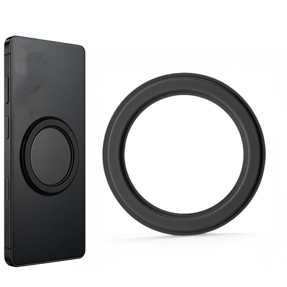 GJX 2X Stronger for Magsafe Sticker Ring,Universal Magnetic Sticker for Stick-Anywhere Mounting,Metal Ring for Wall Car,2000Gs Magnet for Iphone,&Roid & Most Cases (1,St&Ard (2000Gs)-Black)
