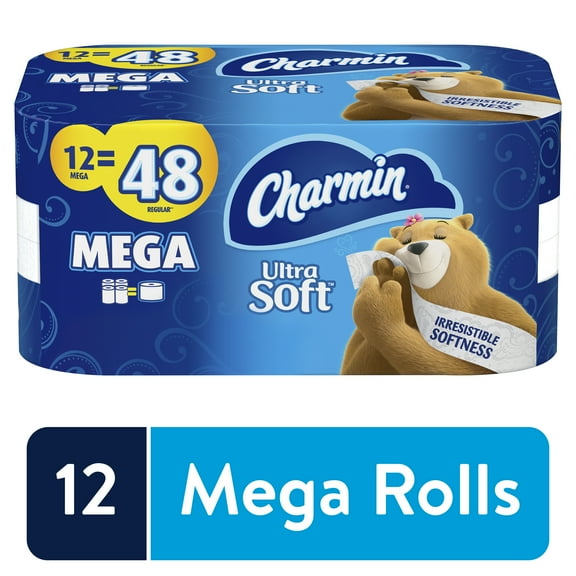 Charmin Ultra Soft Toilet Paper, 12 Mega Rolls