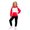 Red, variant on Color Block Hoodie Sweatsuit Set For Girls 2 Pcs Hooded Sweatshirt Jogger Sweatpants Tracksuit Kids Athletic Solid Outfits