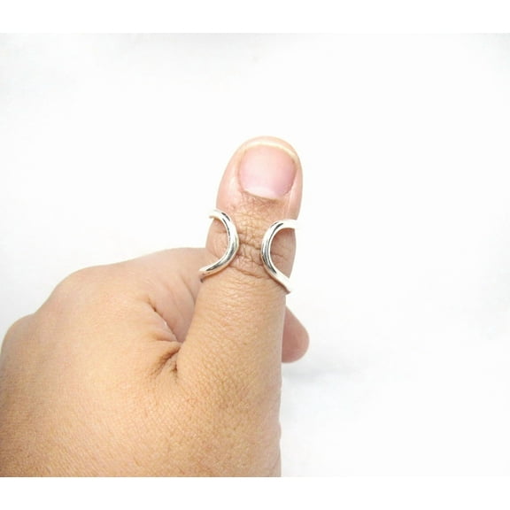 SS DESIGNS Sterling Silver Splint Ring | Mallet Finger Support | Boutonniere Finger Splint | Lateral Deviation Correction | Adjustable Medical Finger Splint