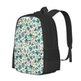 thumbnail image 1 of Balery Floral In Teal Mochila para hombre y mujer - Tela Oxford 600D resistente - Gran capacidad, resistente al agua, ideal para la escuela, viajes y senderismo, 1 of 6
