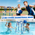 thumbnail image 4 of JoyStone 2-in-1 Floating Pool Basketball Hoops & Pool Ring Toss Game, Pool Basketball Toys with 3 Balls & 12 Rings, Inflatable Swimming Pool Toys for Toddlers, 4 of 8