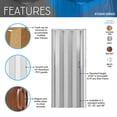 thumbnail image 2 of Techni Home 32" W PVC Foldable Accordion Doors or Privacy Room Divider for Internal Use, Grey, 2 of 9