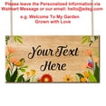 thumbnail image 2 of Personalized Wooden Hanging Garden Sign, UV Printed Robins & Flowers Decorative Plaque,  Summer House Yard Garden Shed Sign, Welcome Sign Decorative Outdoor, 2 of 7