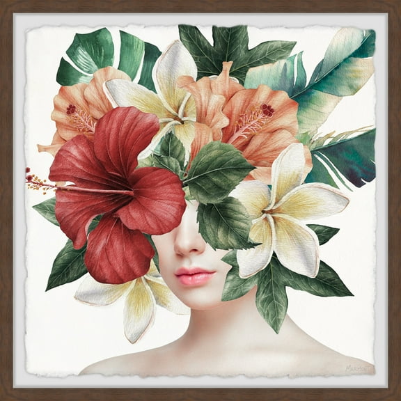 Marmont Hill Blooming Hibiscus Framed Painting Print