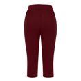 thumbnail image 6 of ABATAB Women's Plus Size Capri Pants Loose Soft Yoga Workout Crop Pants Casual Lounge Exercise Running Capri Pants with Pockets, 6 of 7